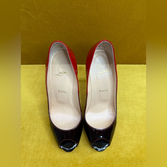 CHRISTIAN LOUBOUTIN HEELS - SIZE 38 - RED & BLACK - Picture 5 of 10